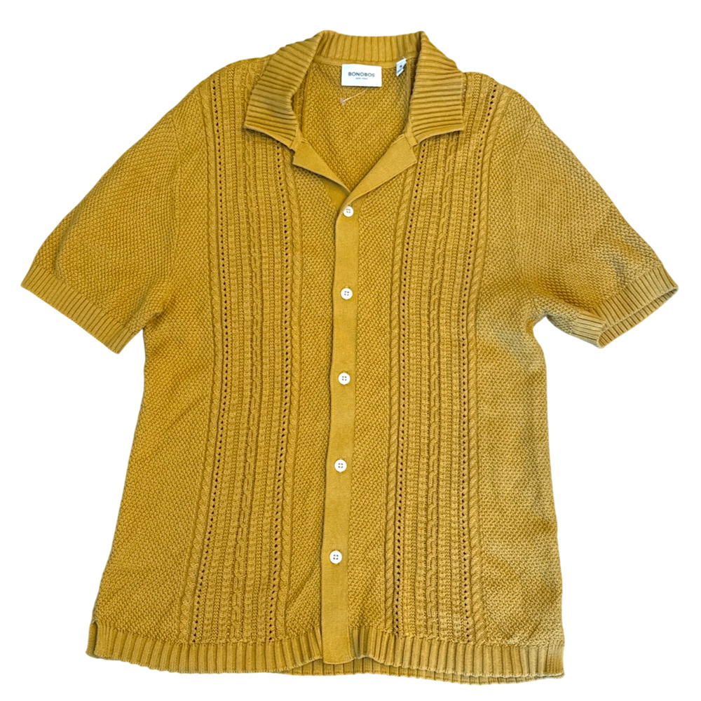NEW BONOBOS HUDSON CABANA SWEATER POLO SZ M
